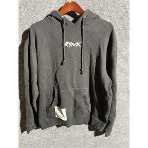 RYNX Hoodie Sweatshirt Mens Large Black Pullover Fleece In Pieces Tour Graphic